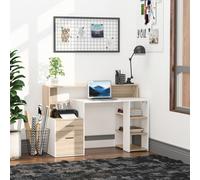 Harper Home Office Desk with Storage, Oak