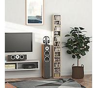 HOMCOM Multimedia Cabinet MDF (Medium-Density Fiberboard) Pine Wood Colour