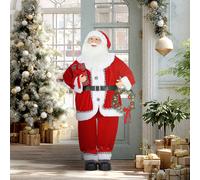 HOMCOM Musical Animated Santa Claus with Music, Dancing, Gift and Wreath