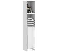 HOMCOM Narrow Bathroom Cabinet, Slim Bathroom Cupboard, White