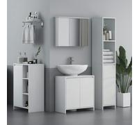 HOMCOM Narrow Bathroom Cabinet, Slim Bathroom Cupboard, White HOMCOM White