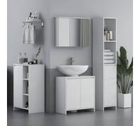 Homcom Narrow Bathroom Cabinet, Slim Bathroom Cupboard, White White One Size