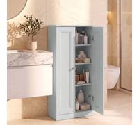 HOMCOM Narrow Bathroom Cabinet, Slim Storage Cabinet, Light Blue