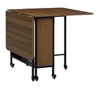 HOMCOM Six-Person Drop Leaf Dining Table - Brown Black, none