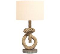 HOMCOM Nautical LED Desk Lamp: USB Port, Ambient Bedroom Light, Home Office Décor, Beige Aosom UK