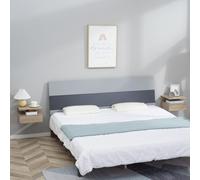 HOMCOM Nightstand Set Of 2 - Wall Mounted Bedside Cabinet - Oak Tone | TJ Hughes