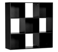 Homcom Nine-Cube Compact Shelving Unit - Black