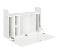 HOMCOM Non Height Adjustable Desk Rectangular White Rubberwood Folding Frame 0 Drawers 0 Pedestals 200 (W) x 770 (D) x 510 (H) mm Particle Board