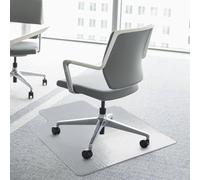 Violetta Office Carpet Protector Mat, Chair Mat Protects Carpets from Damage, White