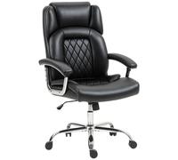 Portland Black High Back Swivel Office Desk Chair with Spring Cushion - Size: 122 x 65 x 72cm - Wilko