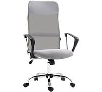 HOMCOM Office Chair Basic Tilt Fixed Armrest Grey 120 kg 921-394V70LG 650 x 630 x 1,190 mm