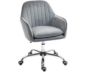 HOMCOM Office Chair Basic Tilt Fixed Armrest Grey 120 kg 921-747V70GY 580 x 570 x 860 mm