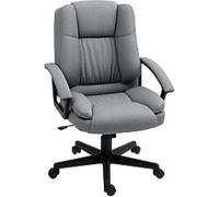 HOMCOM Office Chair Basic Tilt Fixed Armrest Light Grey 120 kg 921-049V70LG 620 x 670 x 1,040 mm