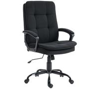 HOMCOM Office Chair, Computer Desk Chair with Dual-Layer Padding in Black HOMCOM Black