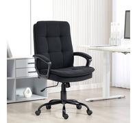 HOMCOM Office Chair, Computer Desk Chair with Dual-Layer Padding in Black HOMCOM Black