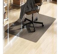 HOMCOM Office Chair Mat 120 x 90 cm Rectangular Non-Slip Protective Mat Plastic Black