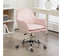 HOMCOM Office Chair, Swivel Desk Chair w/ Adjustable Height, Pink HOMCOM Pink