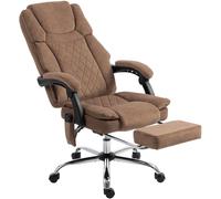 HOMCOM Office Chair with 6-Point Vibration Massage and Heat, Executive Computer Desk Chair with High Back, Reclining, Brown