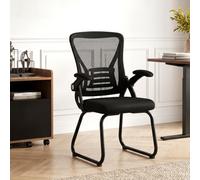 Homcom Office Chair With Mesh Backrest And Steel Legs, Black