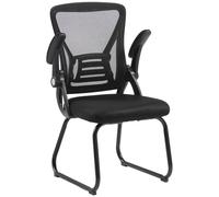 HOMCOM Office Chair with Mesh Backrest and Steel Legs, Black