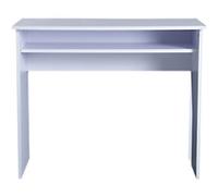 HOMCOM Office Desk White Rubberwood Base panel 500 (W) x 900 (D) x 740 (H) mm Particle Board