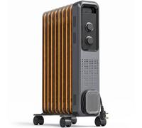Homcom Oil Filled Radiator Portable Heater W/ 9 Fin, 3 Heat Settings Grey Grey
