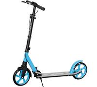 HOMCOM One-click Folding Kick Scooter for 14+ w/Adjustable Handlebar, Push Scooter with Kickstand, Dual Brake System, Shock Absorber, 200mm Wheels & ABEC-9 Bearings, Blue