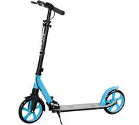 HOMCOM One-click Folding Kick Scooter for 14+ w/ Adjustable Handlebar, Push Scooter with Kickstand, Dual Brake System, Blue