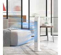 Homcom Oscillating Tower Fan Floor Fan With 7.5H Timer For Home Office White