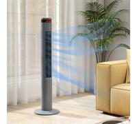 HOMCOM Oscillating Tower Fan Remote Control 3 Speed Modes Cooling Machine in Grey HOMCOM Grey