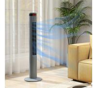 HOMCOM Oscillating Tower Fan Remote Control 3 Speed Modes Cooling Machine in Grey HOMCOM Grey