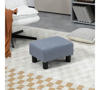 Footstool Foot Rest Small Seat Foot Rest Chair Grey Home Office with Legs 40 x 30 x 24cm Ottoman Footrest Luxury - Home Living | TJ Hughes