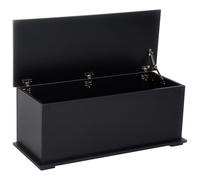 HOMCOM Storage Chest With Lid, 113L Storage Box, Black - Black