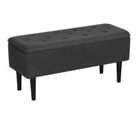 Homcom Ottoman Storage Teddy Black