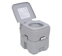 OUTSUNNY 20L Camping Toilet Portable Travel WC Caravan Picnic Fishing in Grey Outsunny Grey