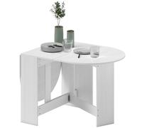 (White) HOMCOM Oval Kitchen Table for Dining Room, Small Space