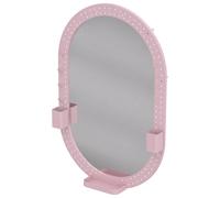 HOMCOM Oval Wall Mirror, 60 x 90 cm Decorative Hanging Mirror with Pegboard Frame, Wall-Mounted, Pink
