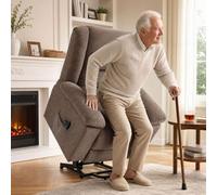 Homcom Oversized Riser Recliner Chair With Vibration Massage And Heat, Brown