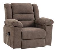 Homcom Oversized Riser Recliner Chair With Vibration Massage And Heat, Brown Brown