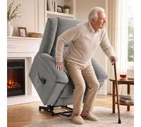 Homcom Oversized Riser Recliner Chair With Vibration Massage And Heat, Grey