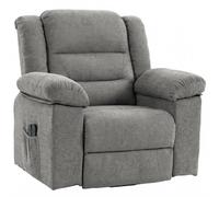 Homcom Oversized Riser Recliner Chair With Vibration Massage And Heat, Grey Grey