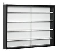 HOMCOM Particle Board, Glass Shelving Unit 5 Shelves 800 x 95 x 600 mm