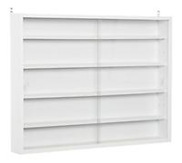 HOMCOM Particle Board, Glass Shelving Unit 5 Shelves 950 x 800 x 600 mm