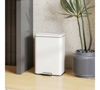 HOMCOM Pedal Bin with Soft-Close Lid, 20L Kitchen Bin for Home, Cream HOMCOM Cream