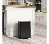 Homcom Pedal Bin With Soft-Close Lid, 20L Kitchen Bin For Home In Black Black
