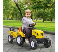 Homcom Pedal Go Kart Ride On Tractor With Shovel, none