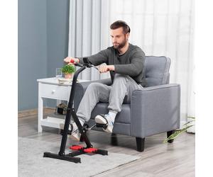Homcom Pedal Rehabilitation Exercise Bike For Seniors And Elderly Black&red In Jet Black Jet Black