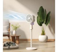 Homcom Pedestal Fan, Air Circulation Fan With Oscillating, Tilt, White