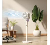 HomCom Pedestal Fan – Air Circulation Fan with Oscillating & Tilt – White