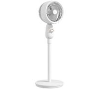 HOMCOM Pedestal Fan, Powerful Air Circulator, 12 Inch Floor Standing Fan with 3 Speed Settings, Oscillating Function for Bedroom, Home and Office, White White